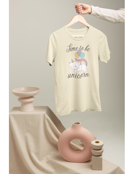 Time to be unicorn - Dámské tričko - Natural L