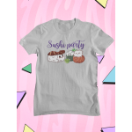 Sushi párty - Dámské tričko - Světle šedá S