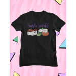Sushi párty - Dámské tričko - Černá M