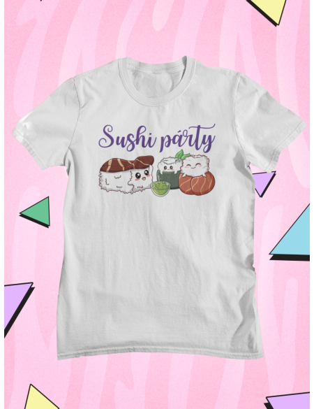 Sushi párty - Dámské tričko - Bílá XXL