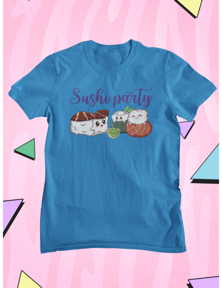 Sushi párty - Dámské tričko - Modrá Aqua XL