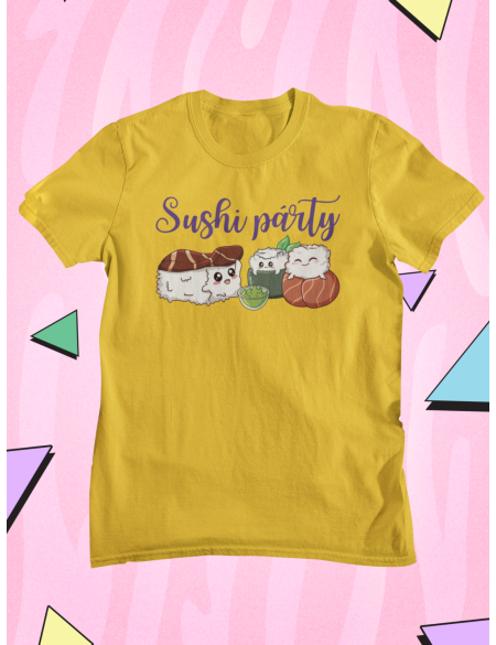 Sushi párty - Dámské tričko - Žlutá L