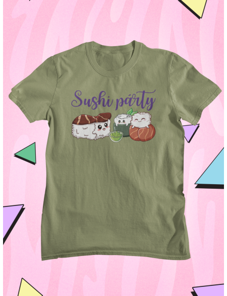 Sushi párty - Dámské tričko - Khaki XL