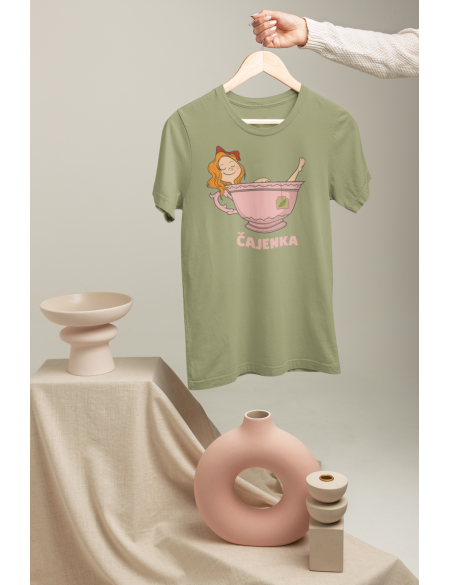 Čajenka - Dámské tričko - Khaki XL