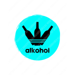 Alkohol parody dámské - červené XL
